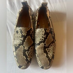 Tory Burch snake print loafers with elastic heel